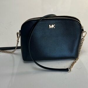Michael Kors Medium Crossgrain Leather Dome Crossbody Bag